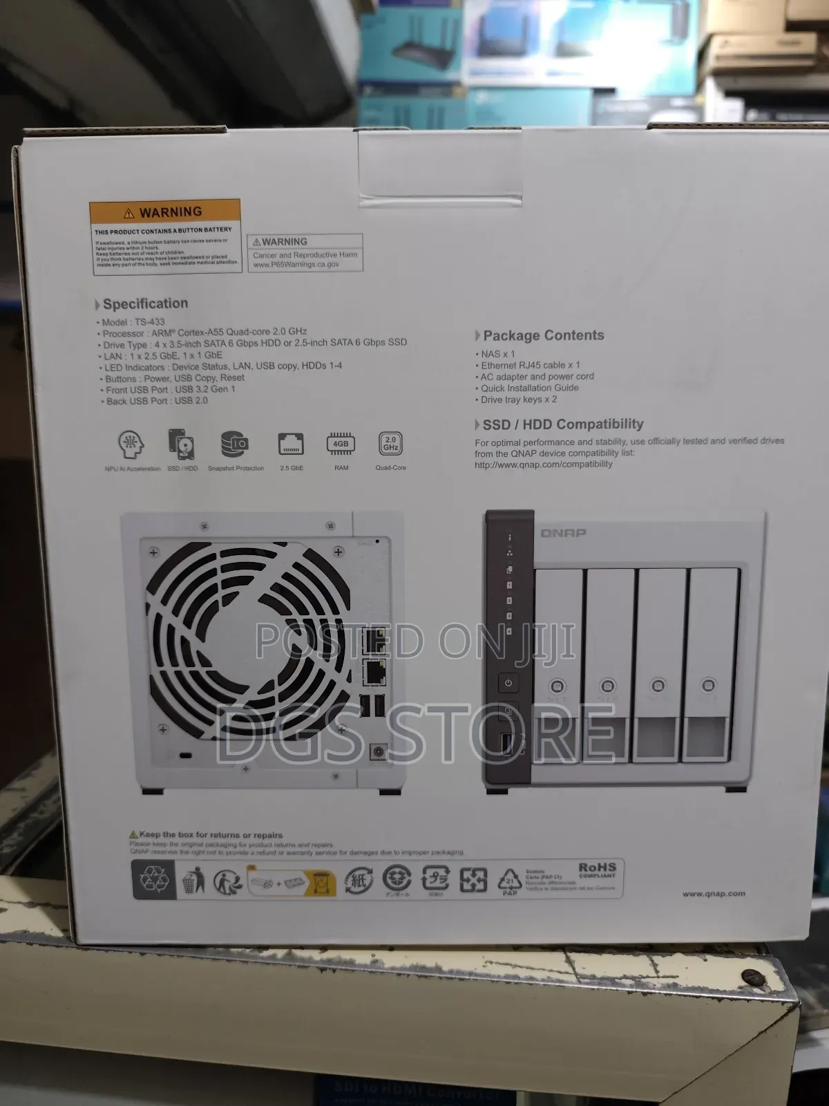 Qnap 4gb Ram Ts 433 4 Bay Home Nas Enclosure
