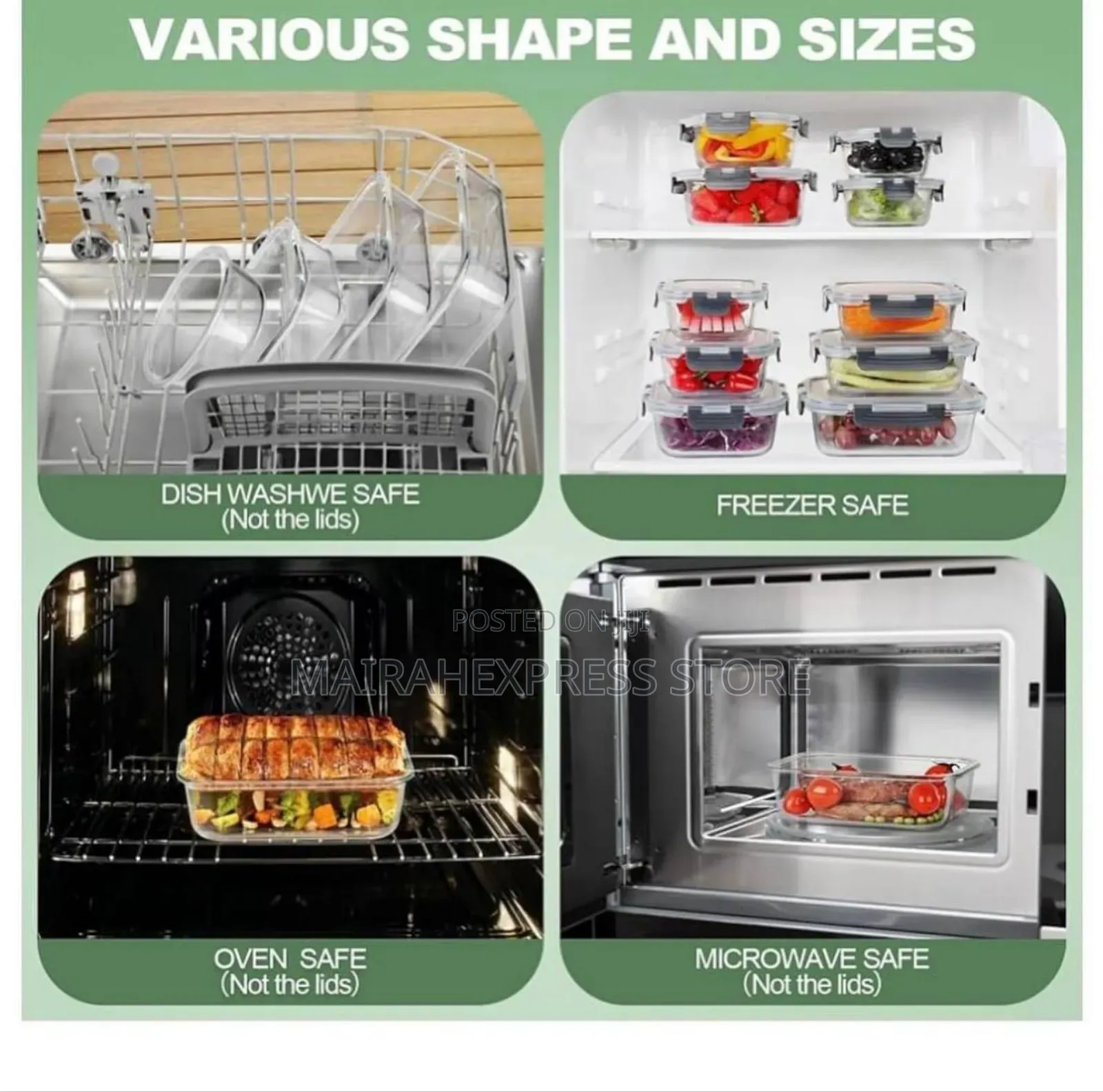 12pcs Glass Meal Preparation (T2mm7)