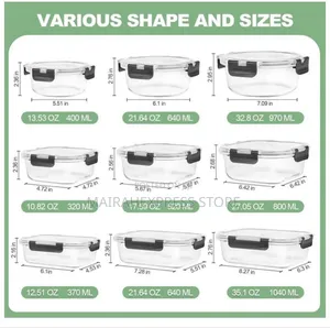 12pcs Glass Meal Preparation (T2mm7)