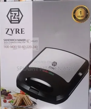 Zyre Sandwich Maker/Toaster- 4slices