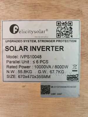 Felicity Solar Inverter 10kva 48v Ivps