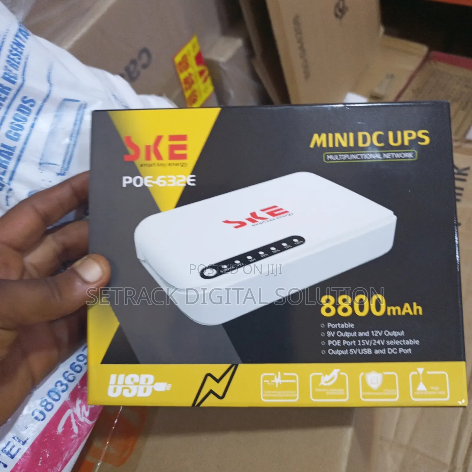 Ske Mini Dc Ups 8800mah Poe-431p for Routers, Cctv,Pos