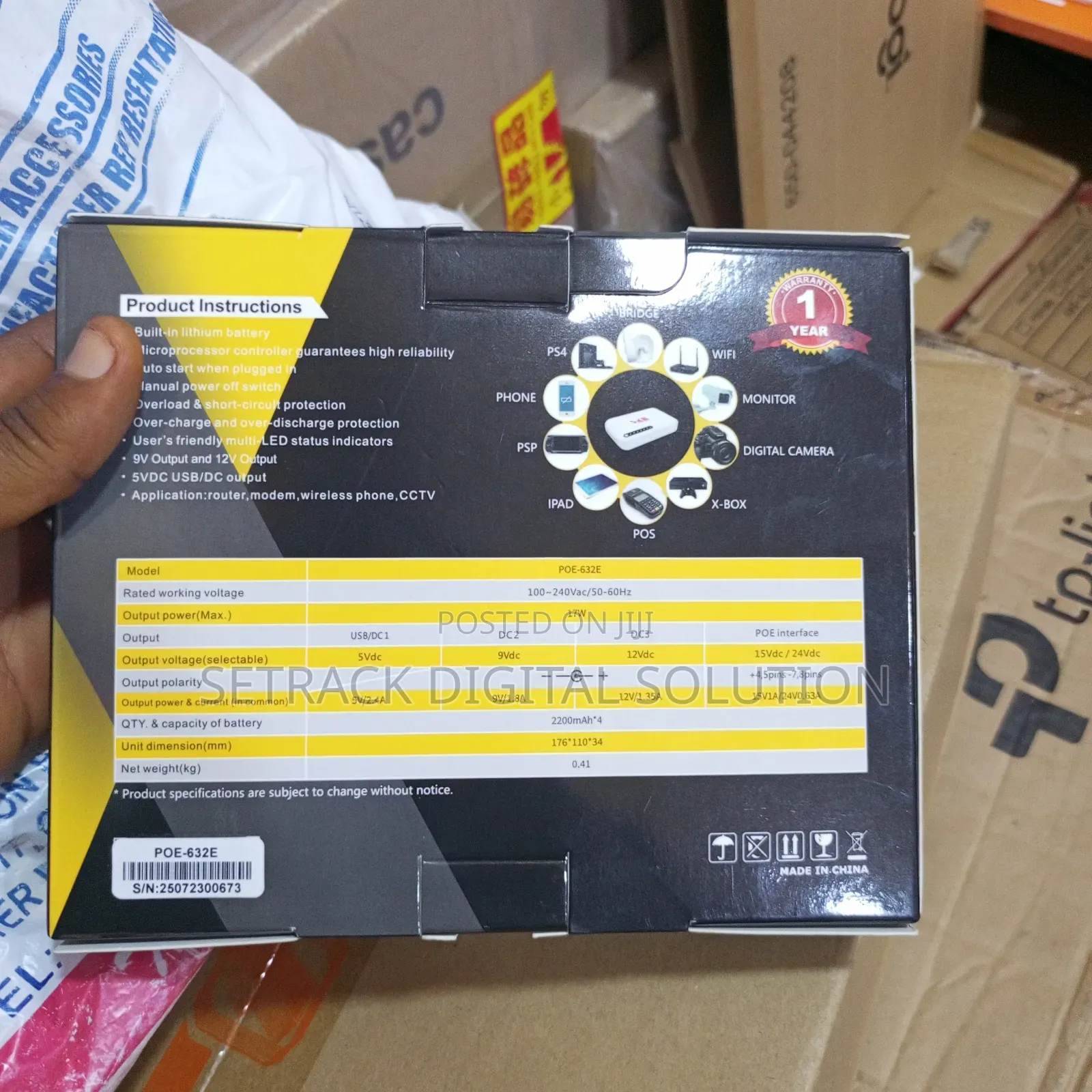 Ske Mini Dc Ups 8800mah Poe-431p for Routers, Cctv,Pos