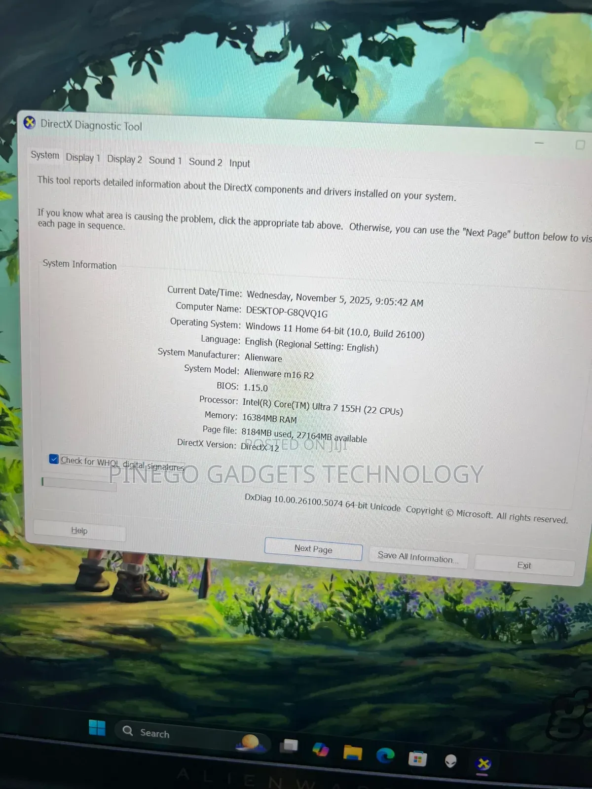 Laptop Dell Alienware M16 R2 16GB Intel Core Ultra 7 SSD 1T