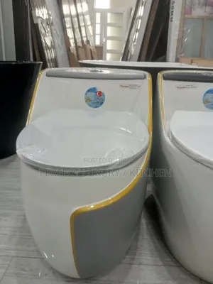 White/Gray With Yellow  Design Luxury Smart Lavida W.C Water Closet