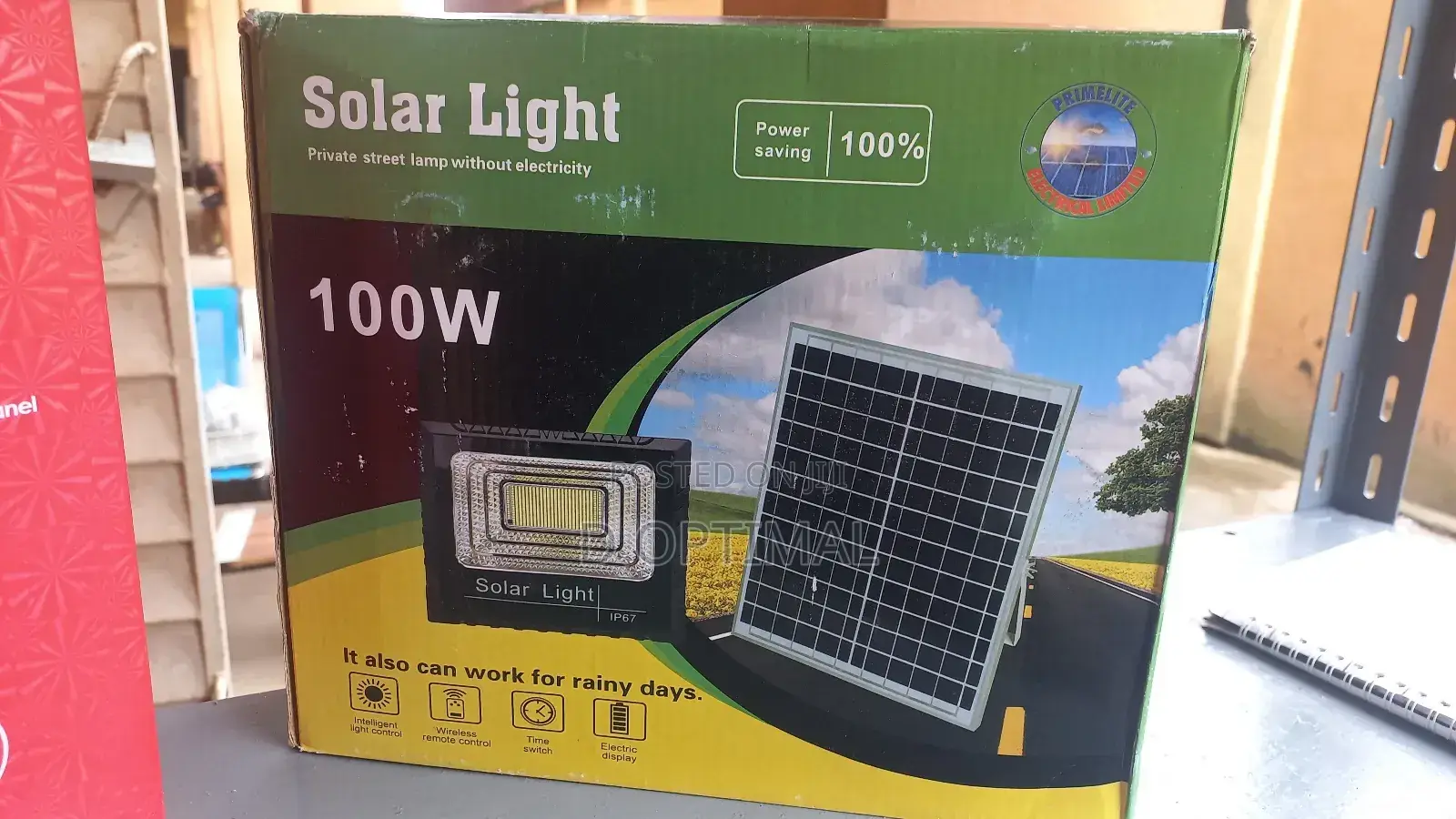 100 Watts Solar-Powered Floodlight