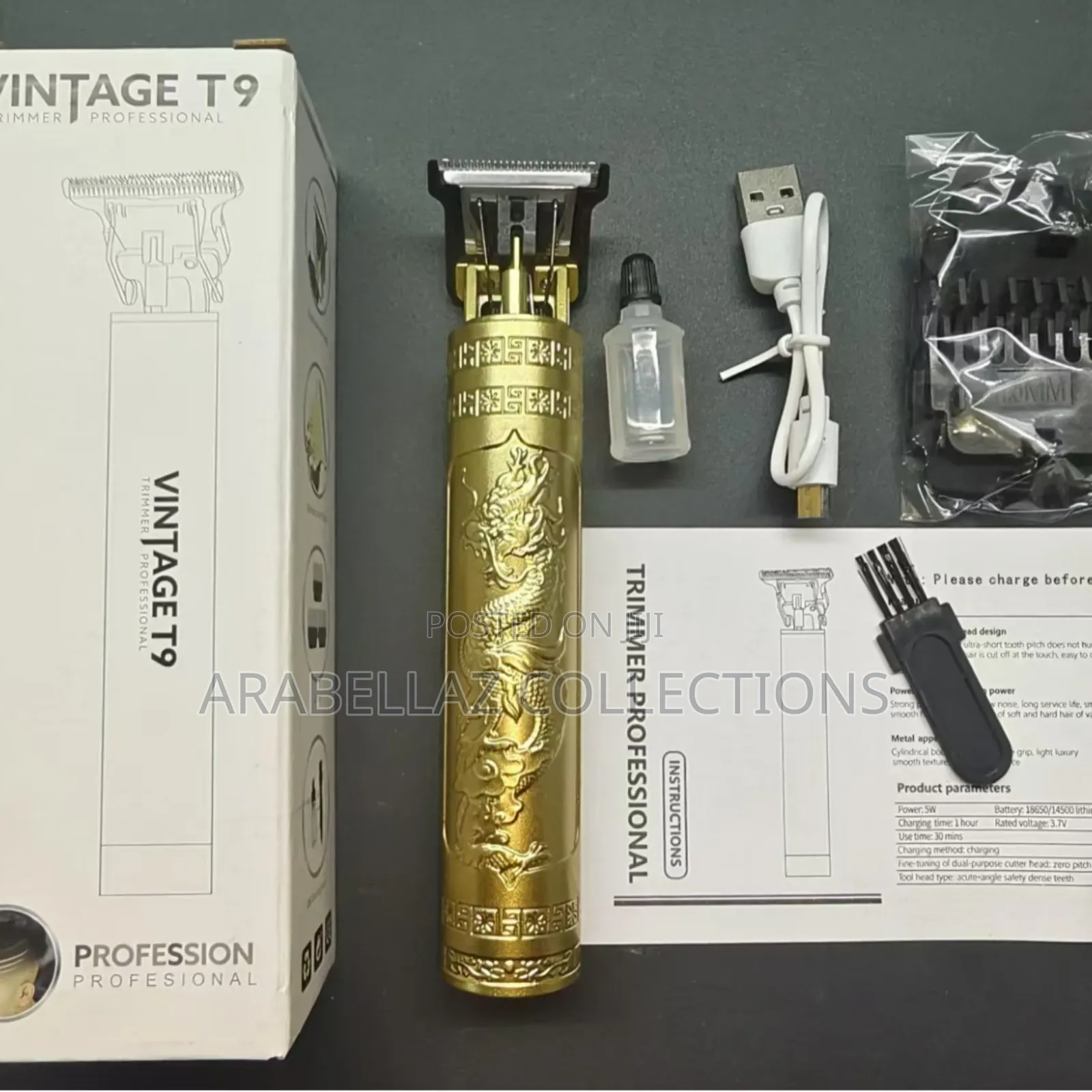 Professional T9 Vintage Clipper and Trimmer