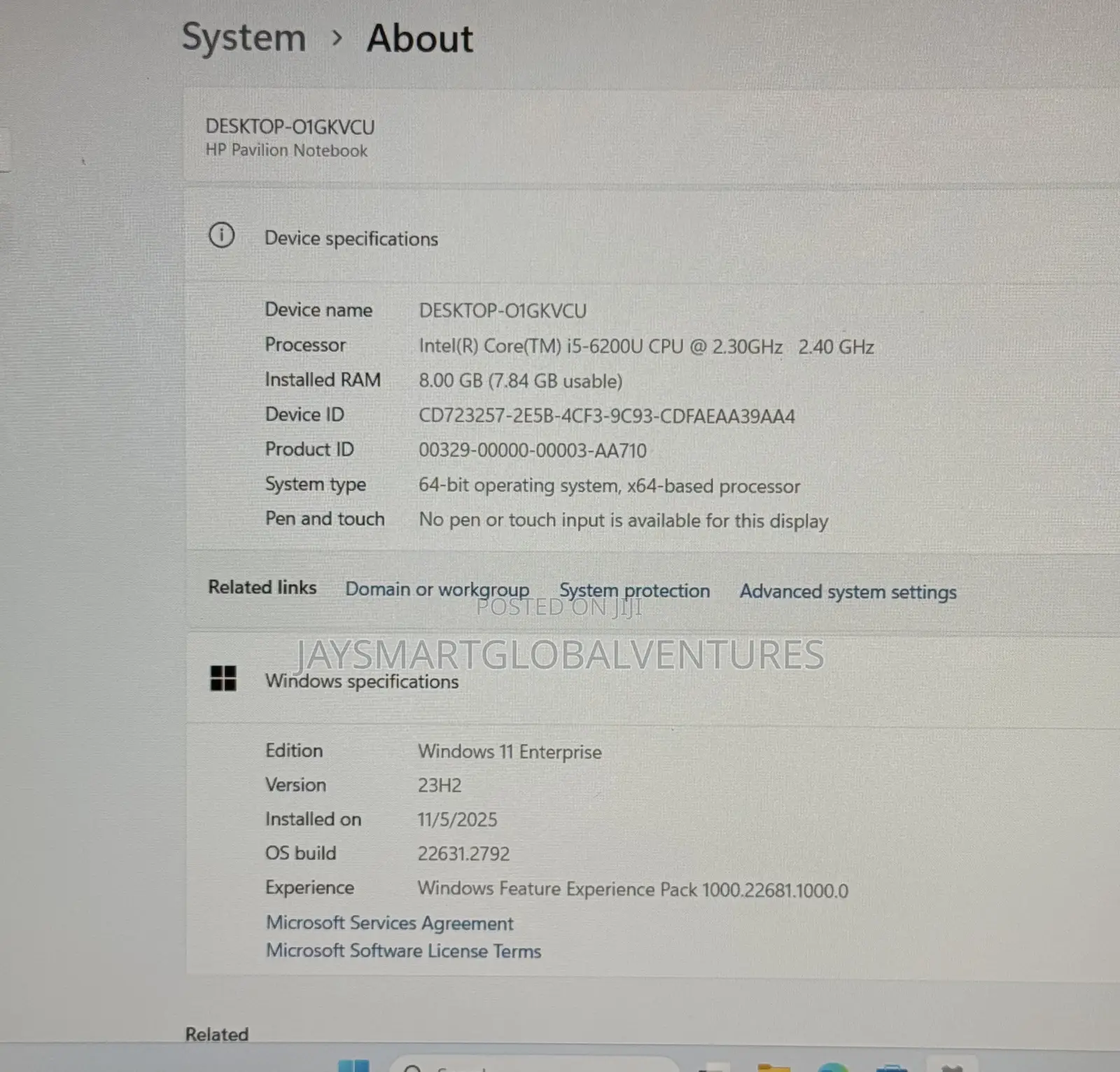Laptop HP Pavilion 15 8GB Intel Core i5 SSD 256GB