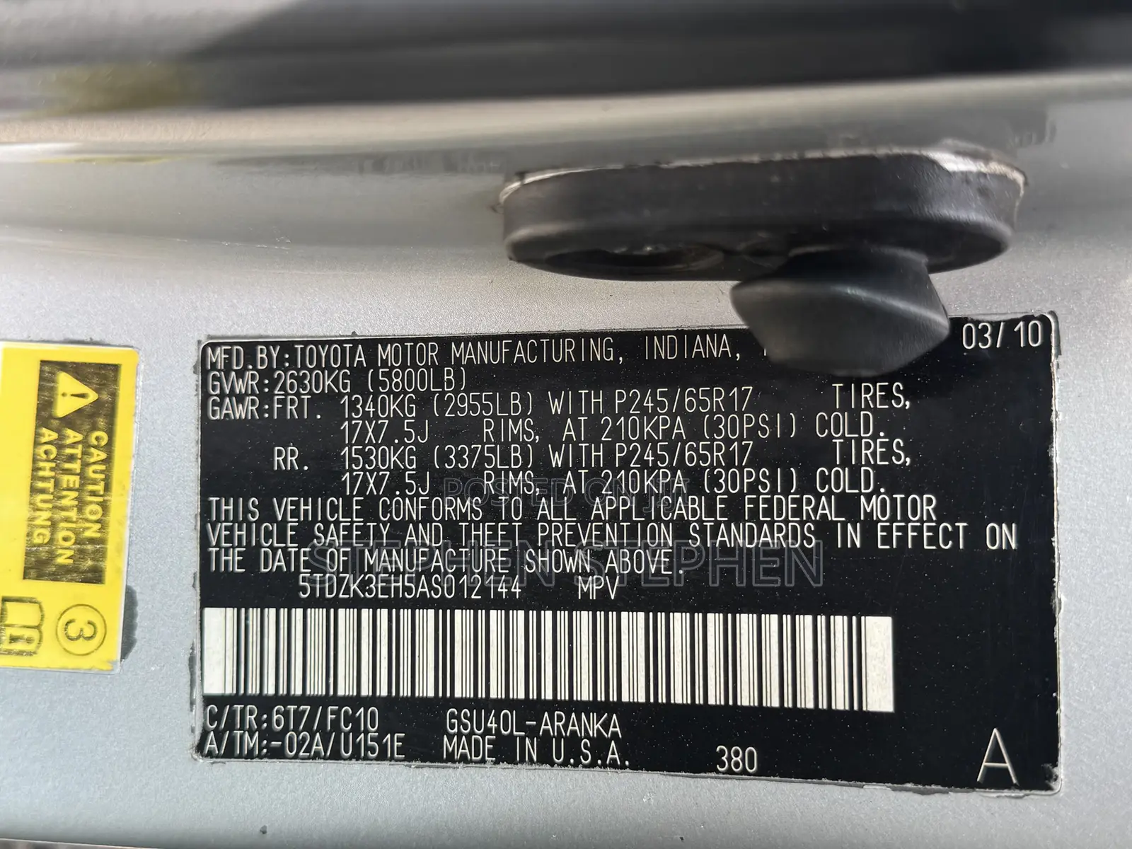 Toyota Highlander 2010 Silver