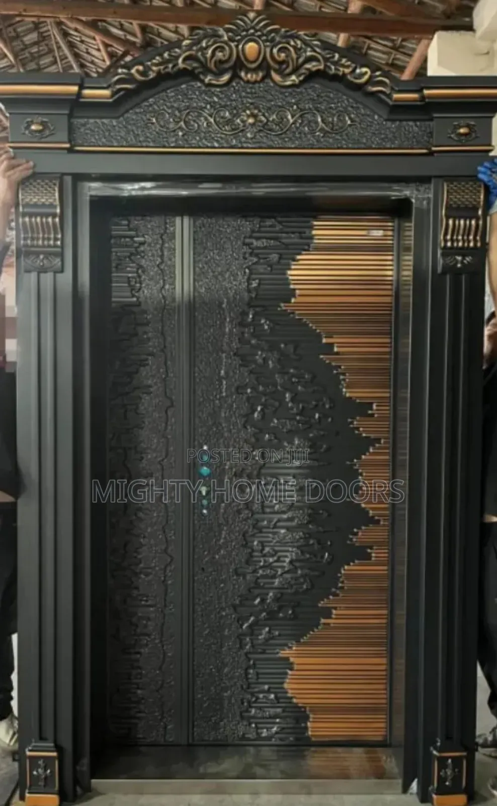 High Security Copper Door With Arch and Complete Accessories.