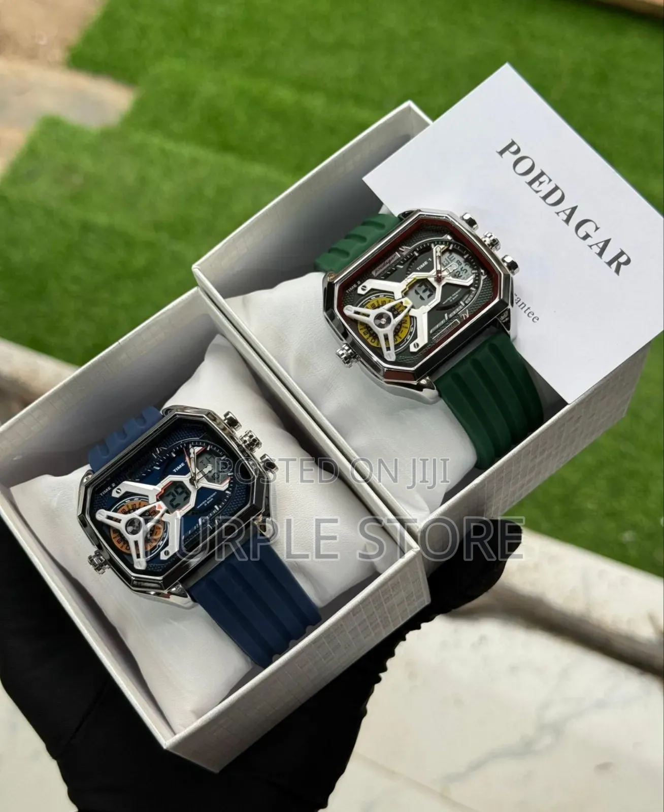 Poedagar Multi Time Digital and Analog Time Display-Watch