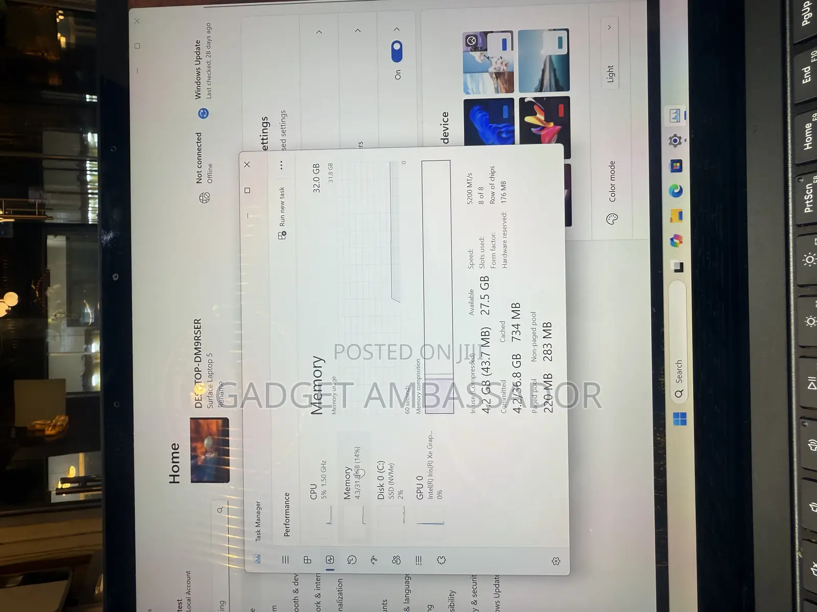 Laptop Microsoft Surface Laptop 5 32GB Intel Core I7 SSD 1T