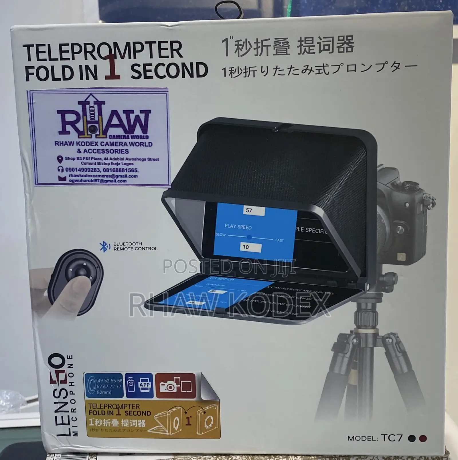 Lensgo Tc7 Teleprompter Fold in 1 Second for Smart Phones /Tablets