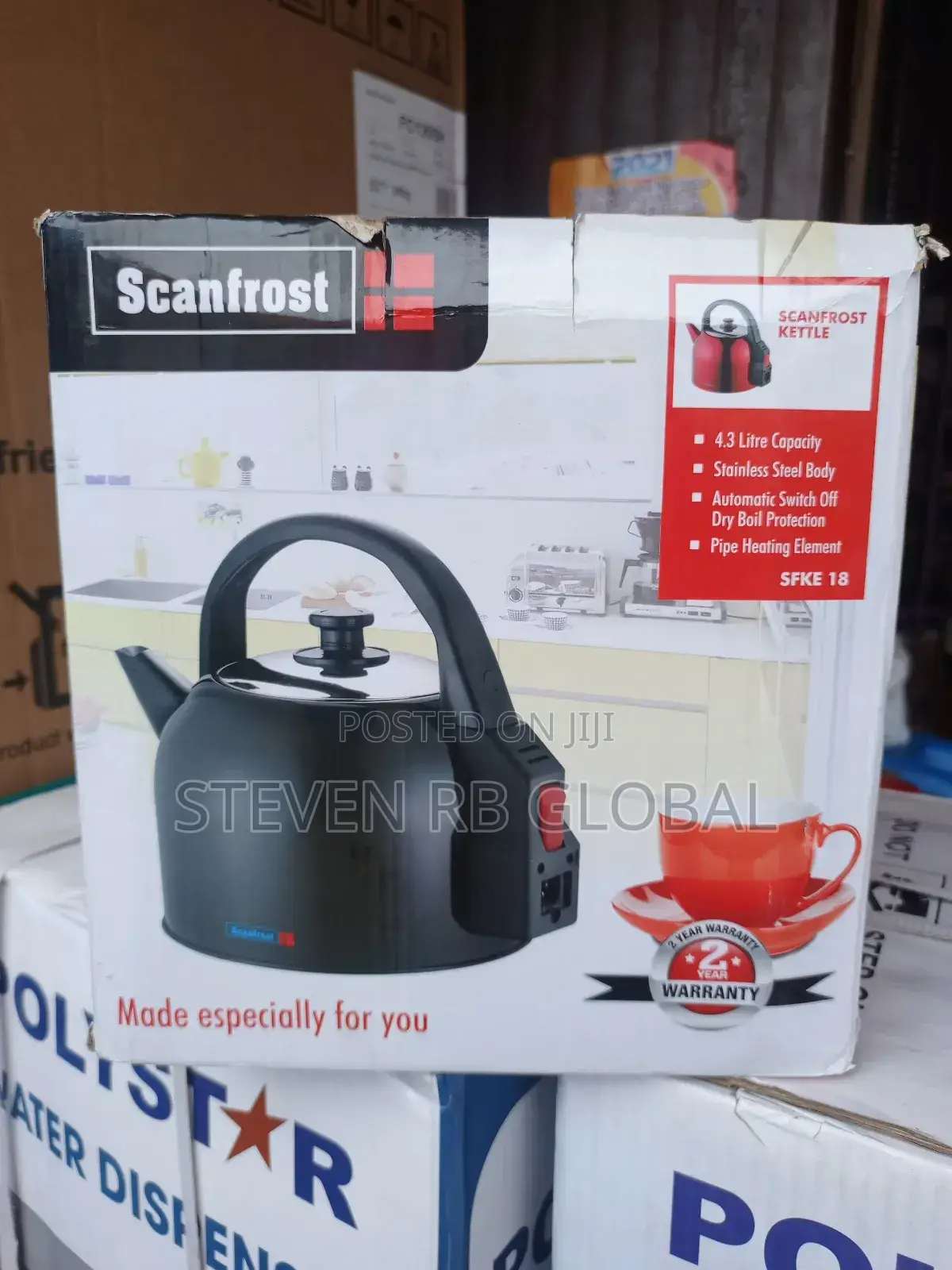 Scanfrost Stainless Steel Kettle 4.3l (Sfke 18)