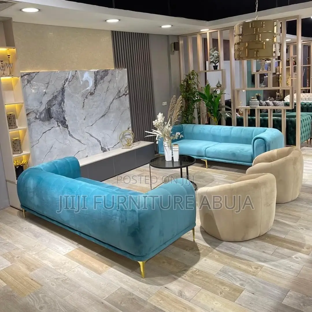 Sky-Blue Soft Sofa 
