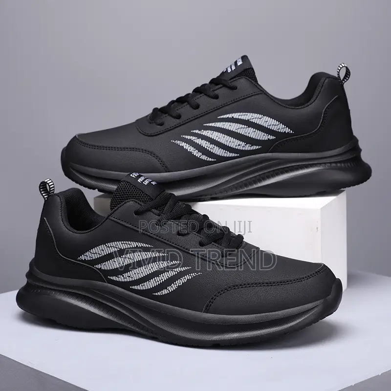 Light Weight Black Sneakers