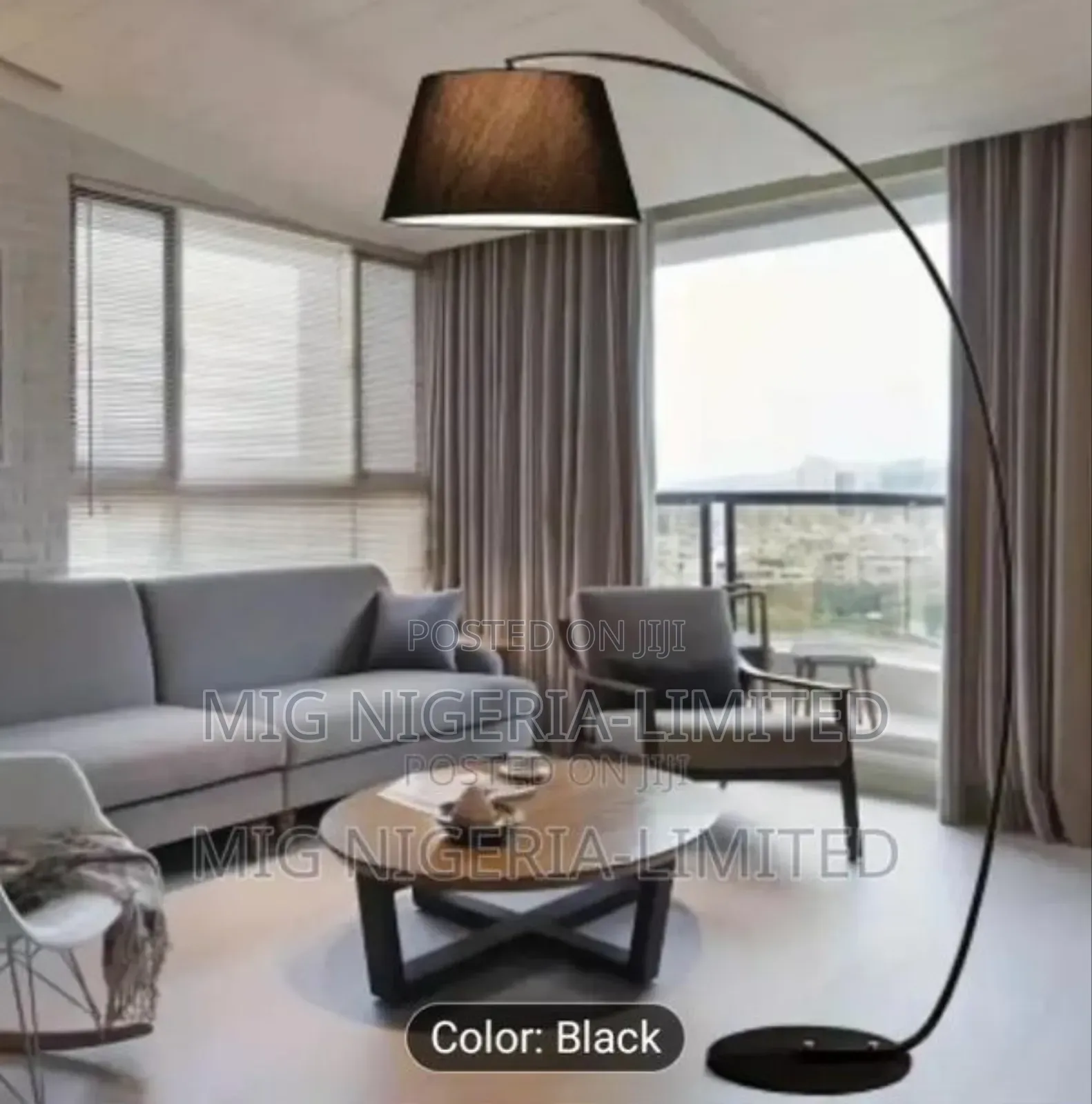 C Shape Curve Floor Lamp Multiple Light Display