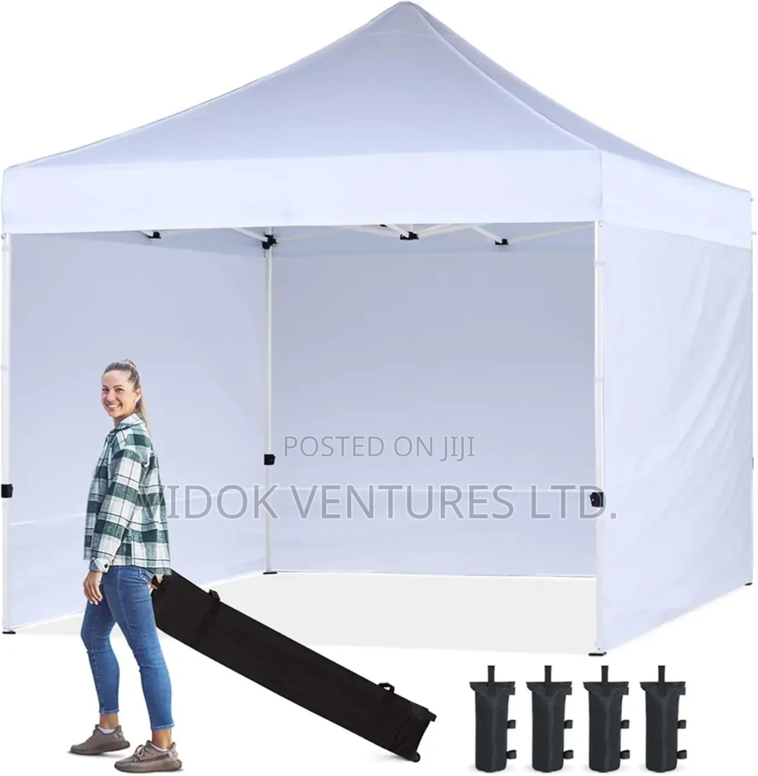 Foldable Canopy Tent Complete 10 X 10 Ft With Sides