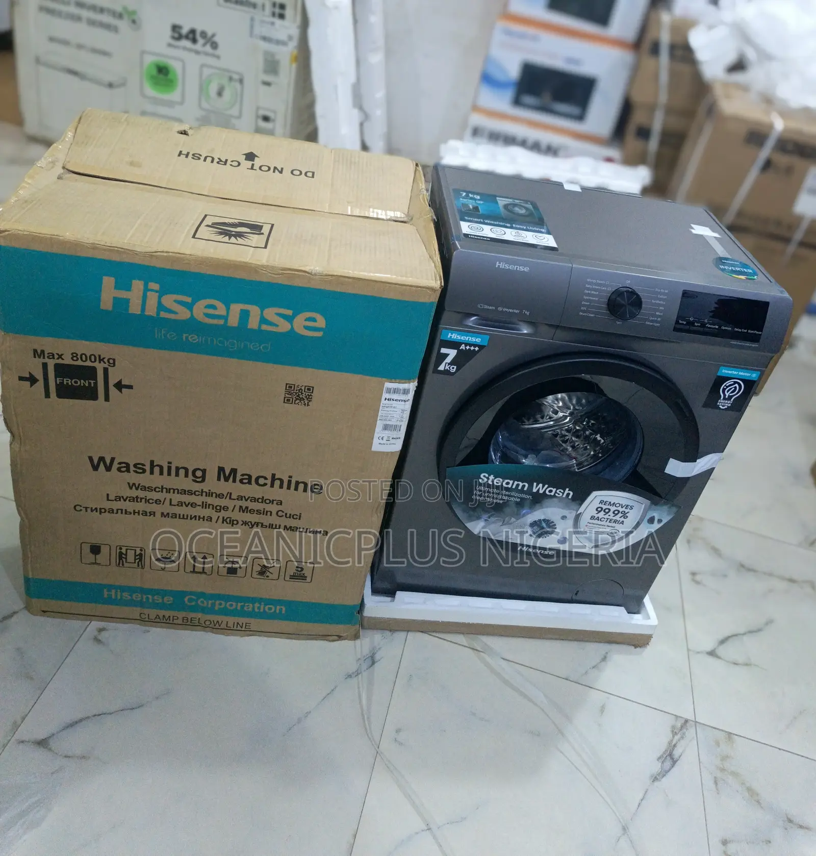 Hisense 7kg Frontload Automatic Washing Machine With Strong Spin Power
