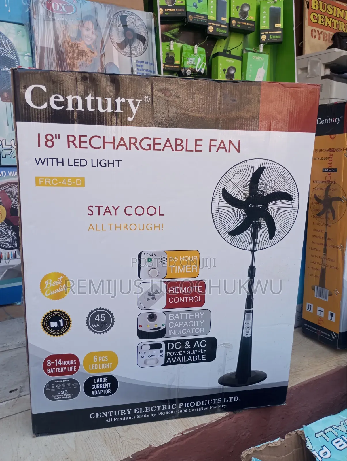 Rechargeable Fan 18"
