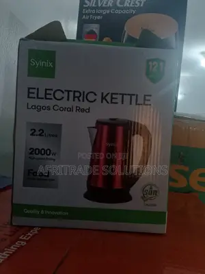 Syinix 2.2 L Electric Kettle – Silver Finish