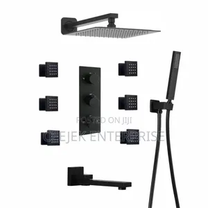 Black 5ways Condict Shower With Body Jet