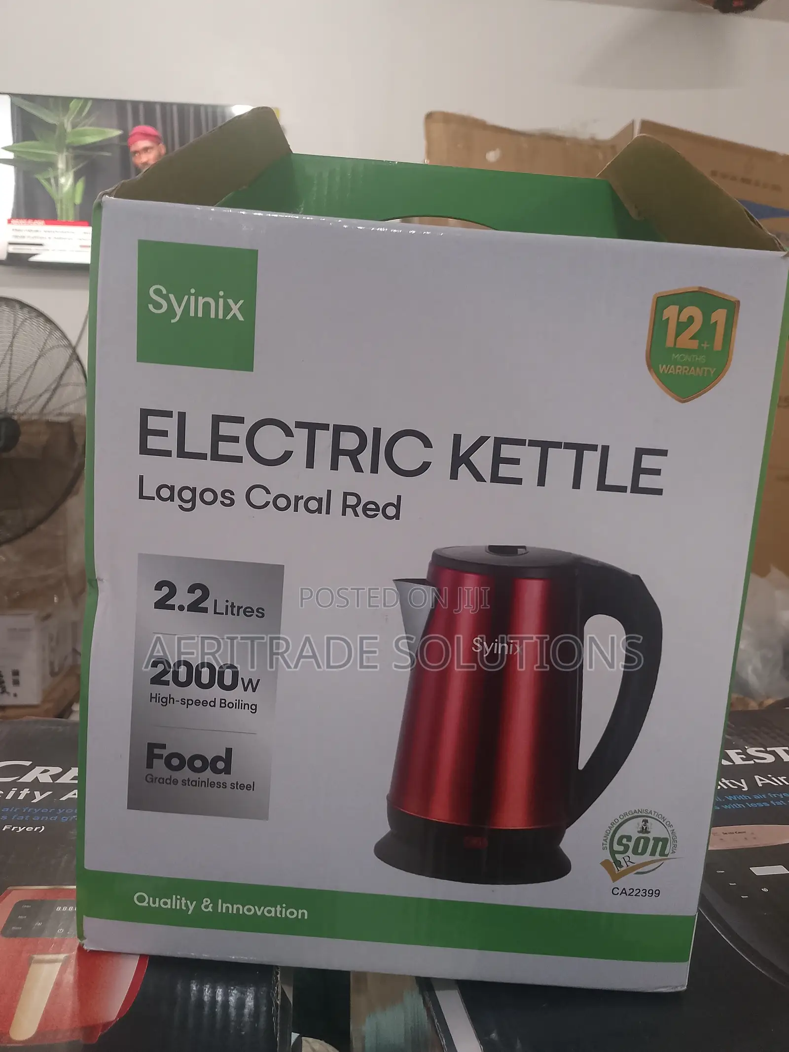 Syinix 2.2 L Kettle With Ergonomic Handle