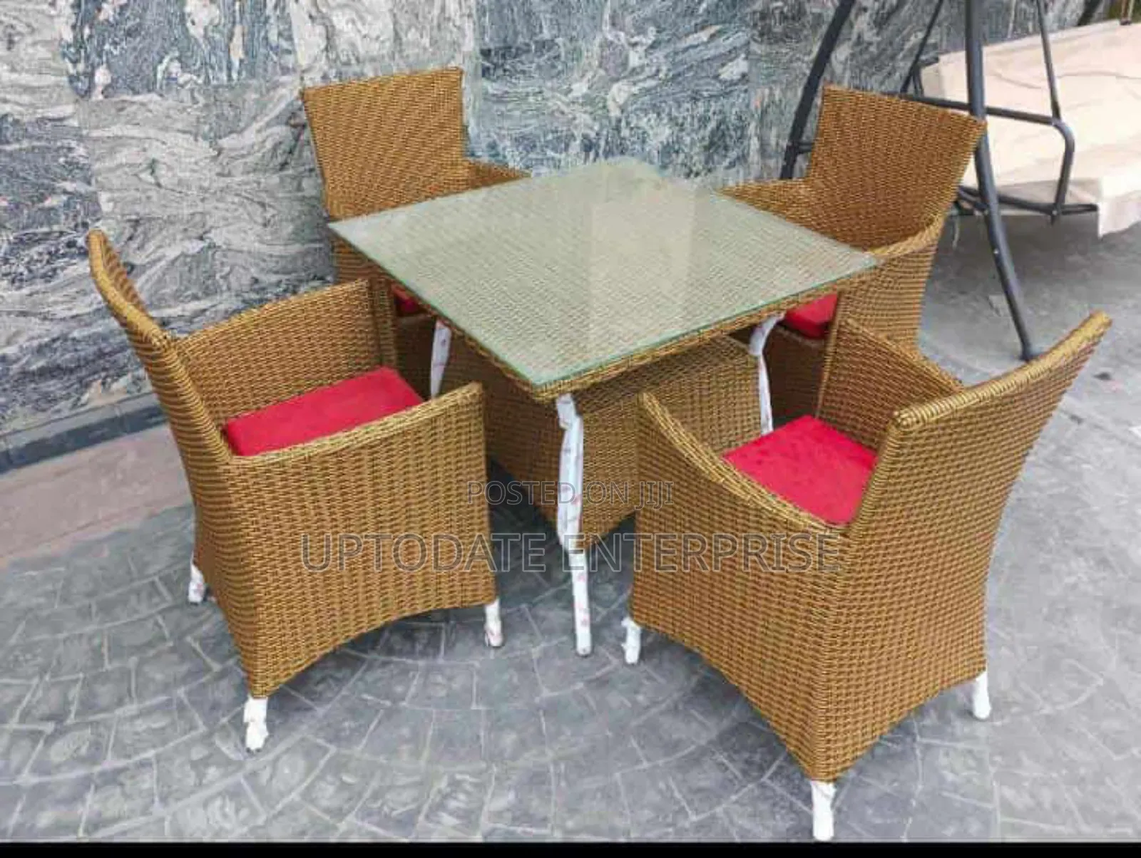 Rattan Restaurant Table With 4 Chairs