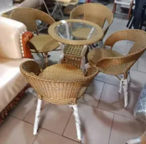 Rattan Outdoor Table With Glass Top