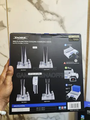 Dobe Ps5 Cooling Charging Dock – 3-in-1 Design