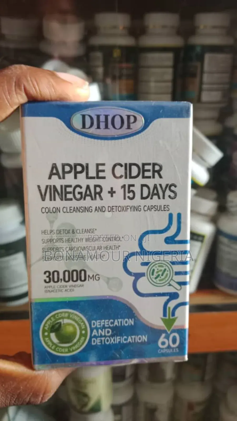 Apple Cider Vinegar + 15 Days X 60 Capsules