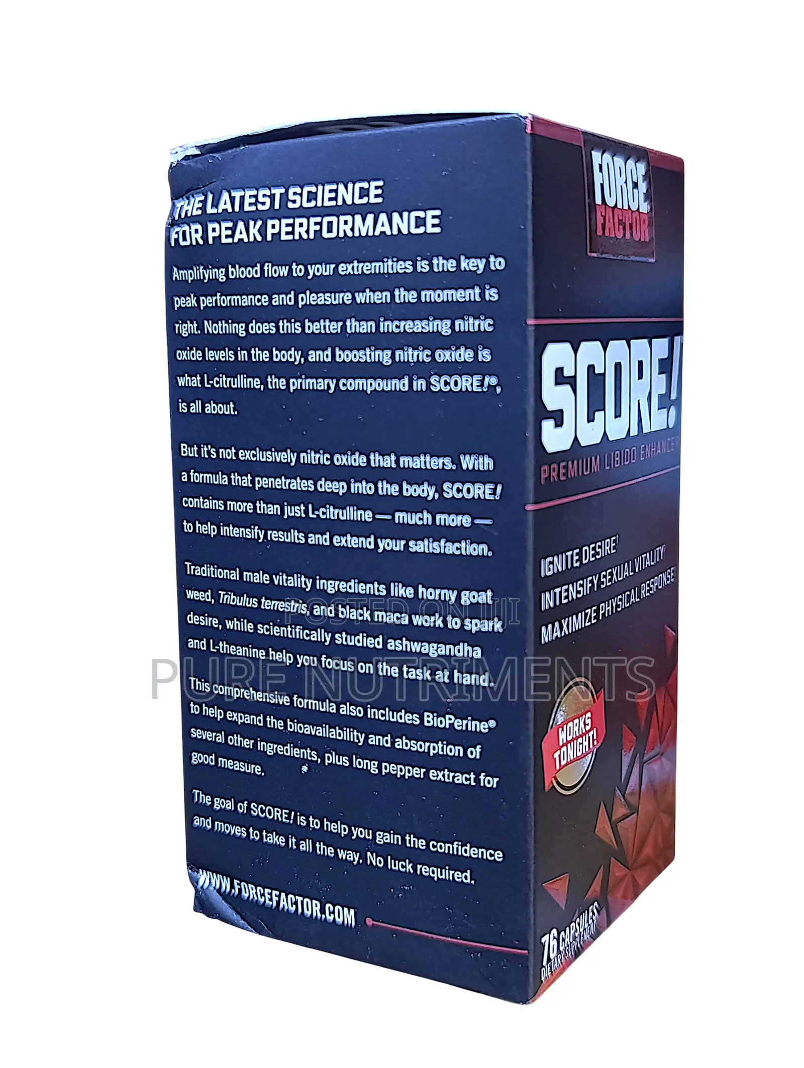 Force Factor Score! – Male Sexual Health Libido Booster (76 Caps)