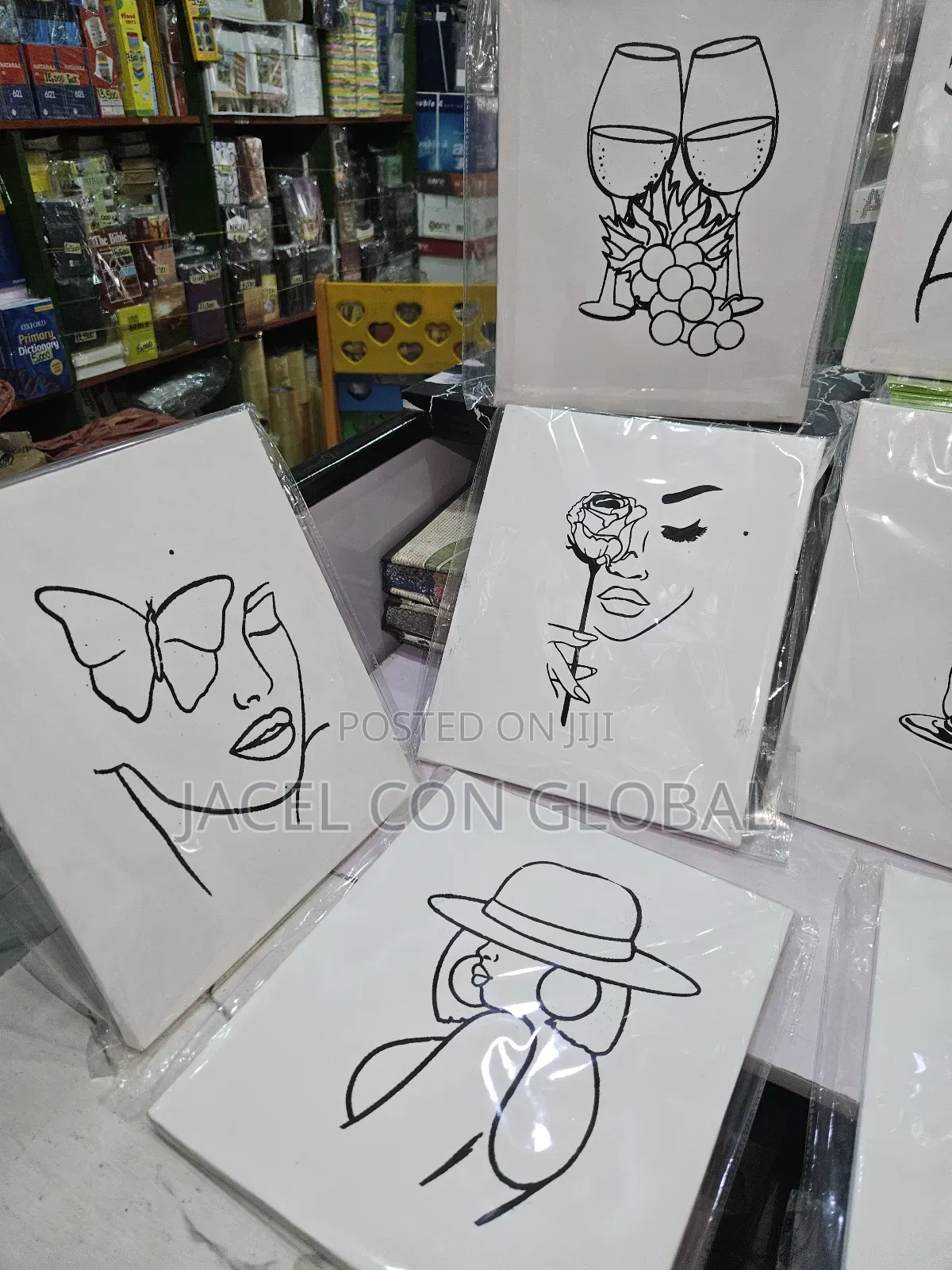Pre - Drawn Canvas for Sip Paint Activity