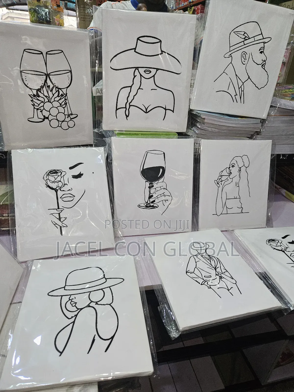 Pre - Drawn Canvas for Sip Paint Activity