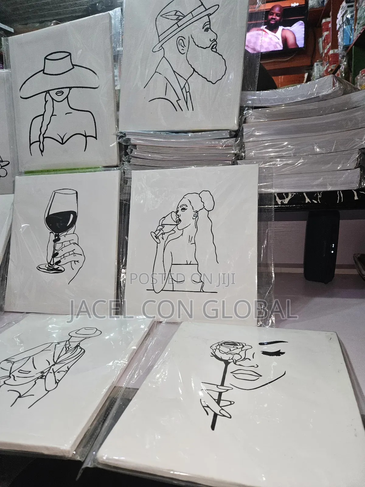 Pre - Drawn Canvas for Sip Paint Activity