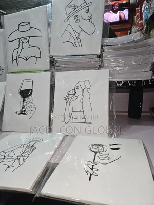 Pre - Drawn Canvas for Sip Paint Activity