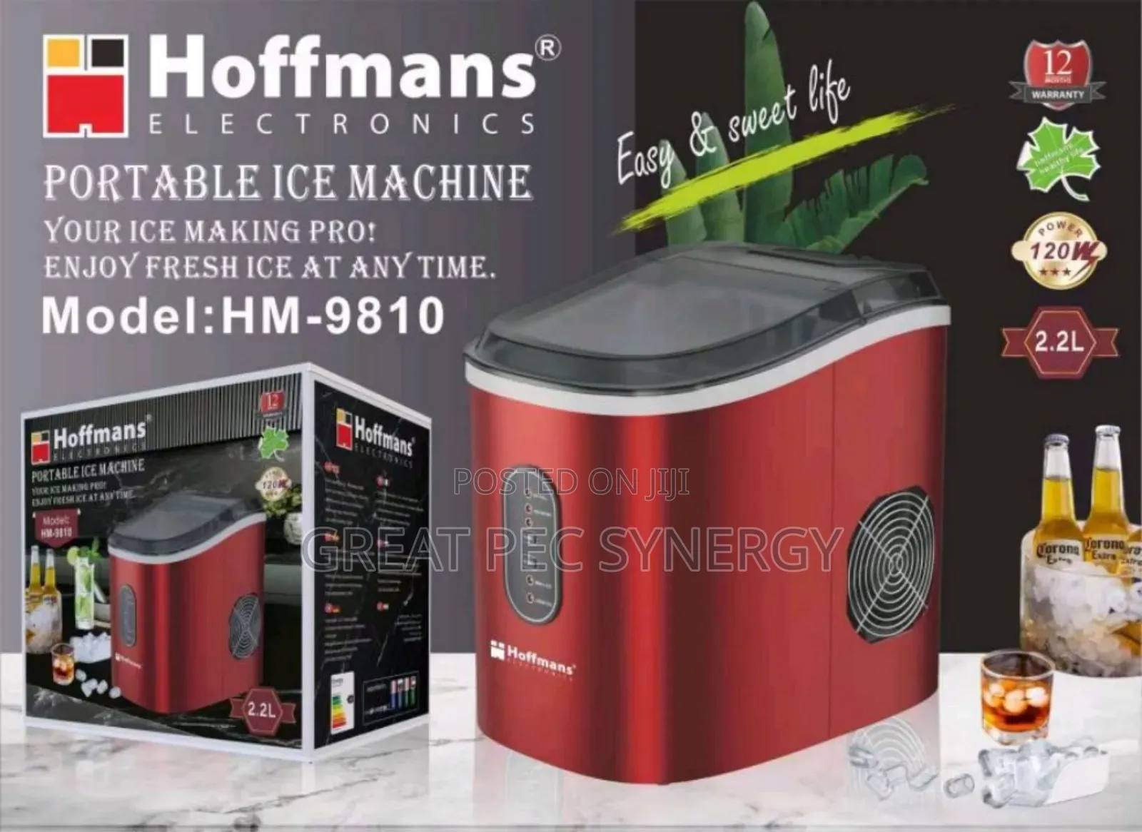 2.2 Liters Hoffmans Ice Cube Maker