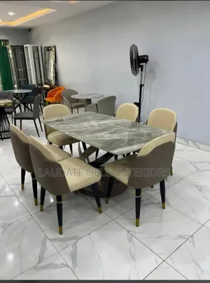 New Exquisite Marble Top Dining Table With 6 Seaters