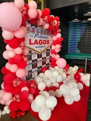 Red and White Balloon Decoration