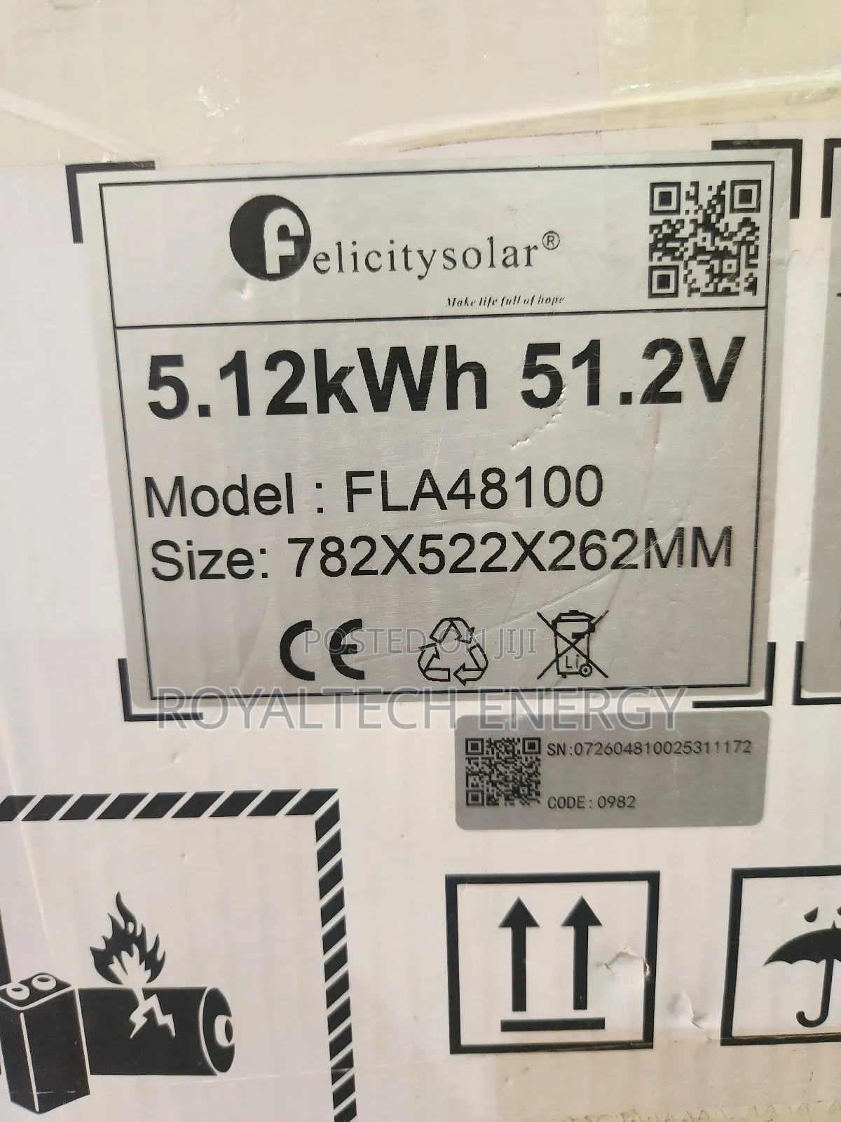 5.12kwh 48v Felicity Lithium Lon Battery