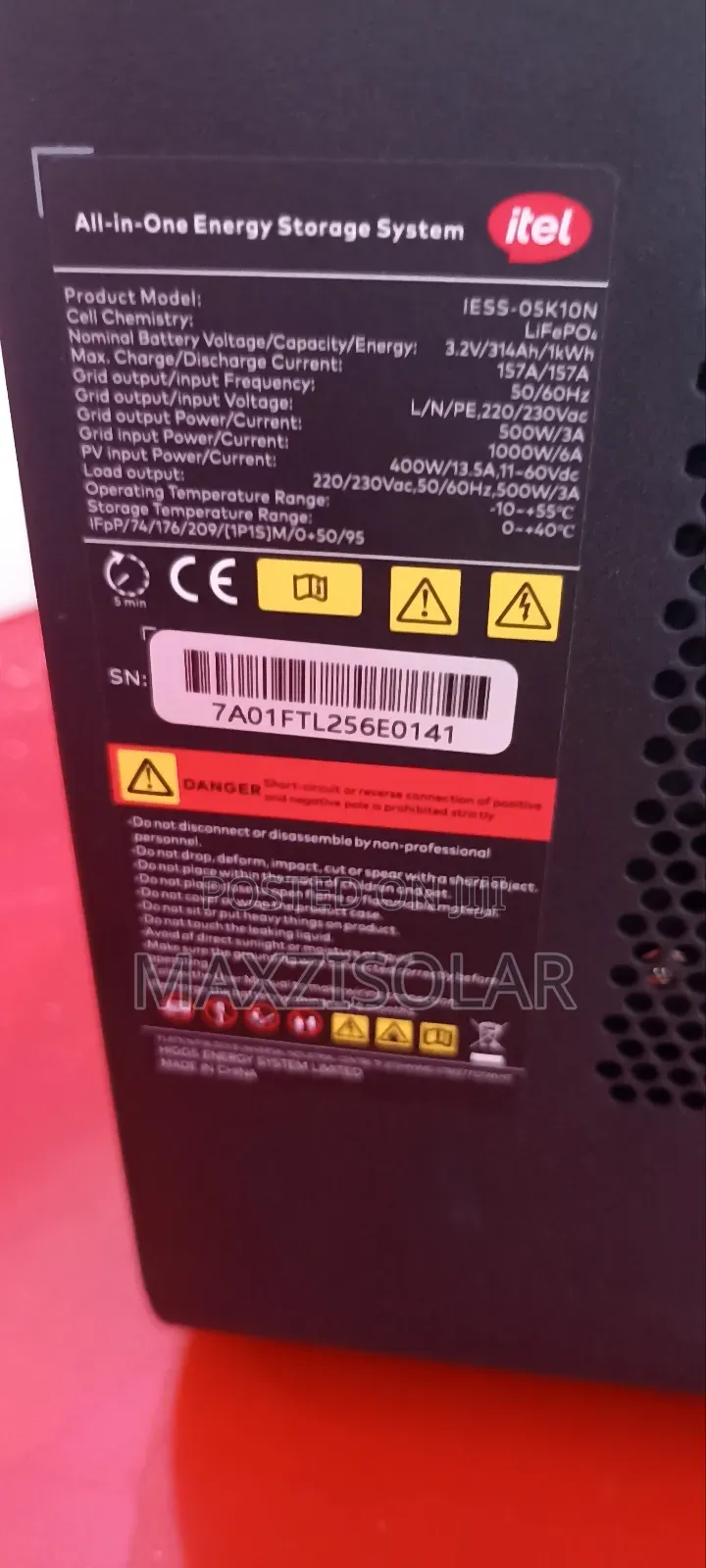 1000watts Itel All-in -one Energy Storage System