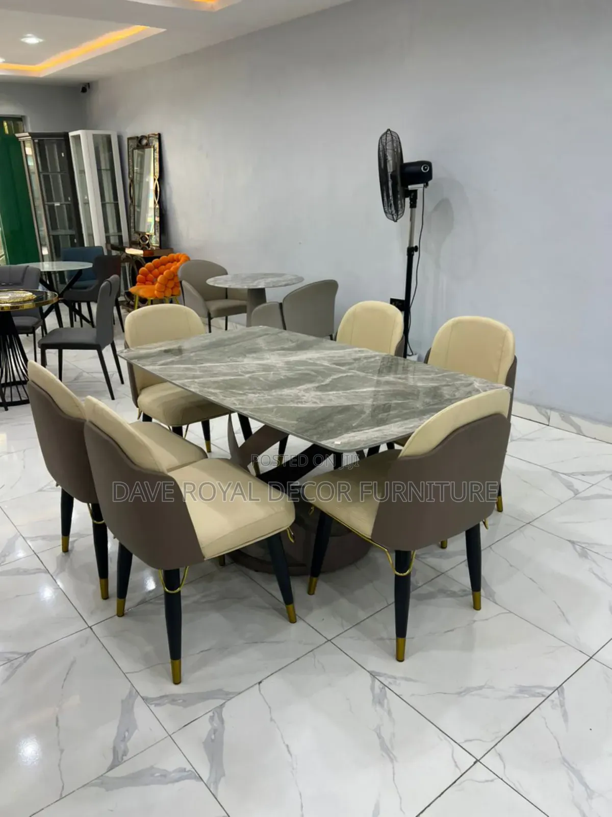 Classic Marble Top Dinning Table Set