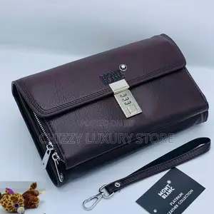 Mont Blanc Quality Luxury Men Genuine Leather Purse
