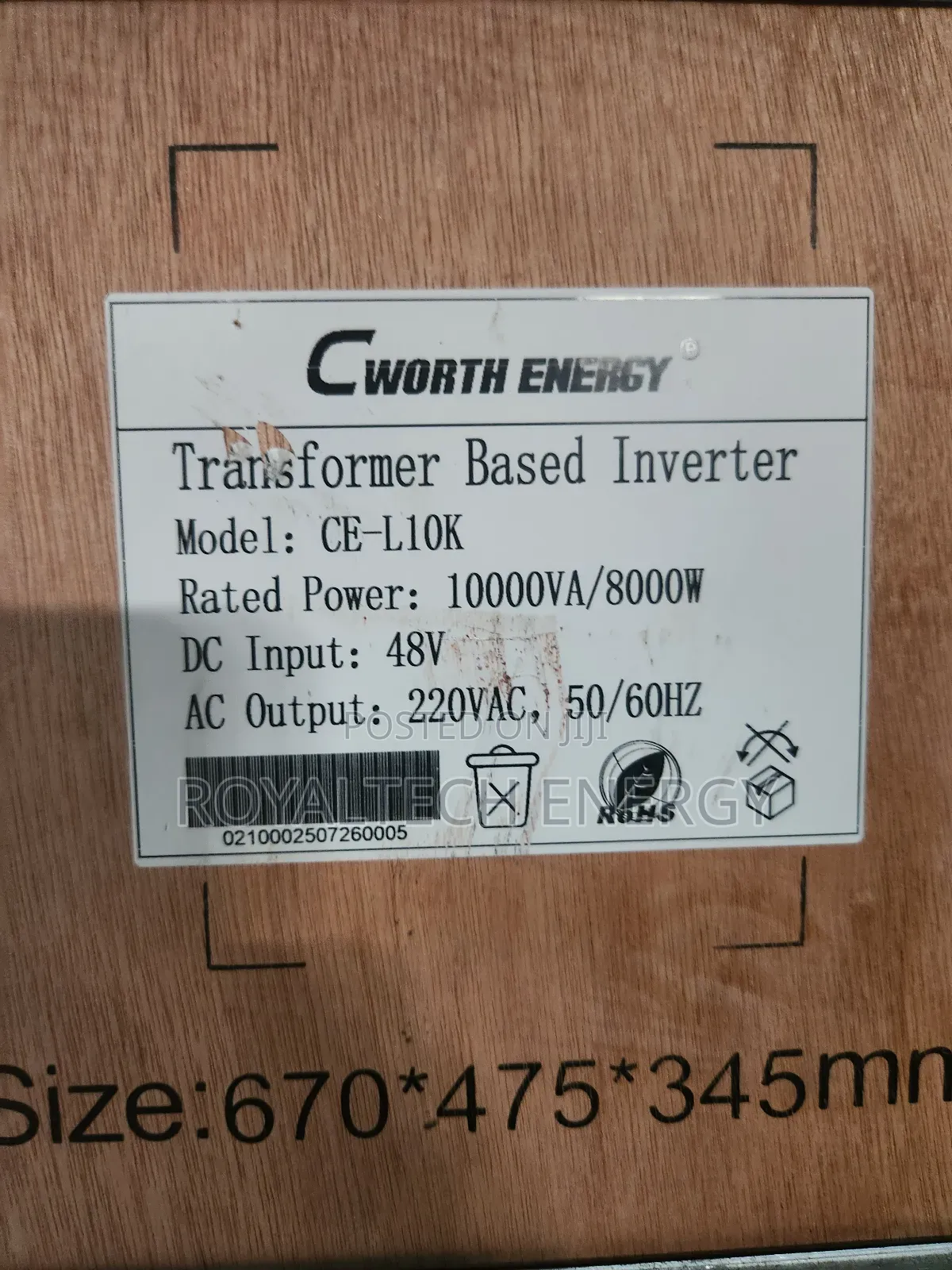 C-Worth 10kva Inverter 48v