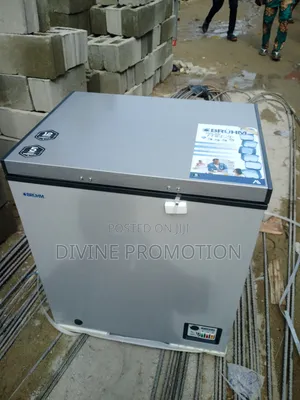 150 Liters Bruhm Chest Freezer, Silver Color, 2 Years Warranty.