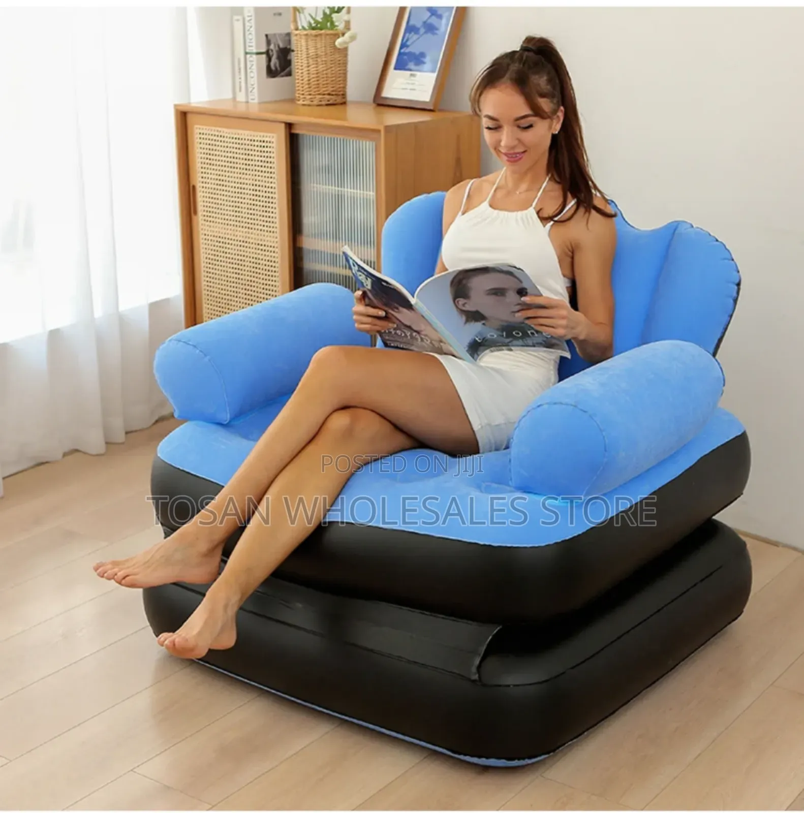 Inflatable Foldable Sofa Chair and Bed