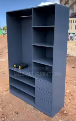 Grey(4 by 6) Open Wardrobe