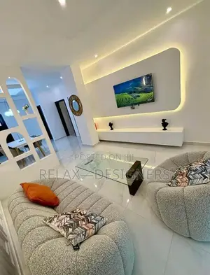 White Tv Stand With Arch Design  