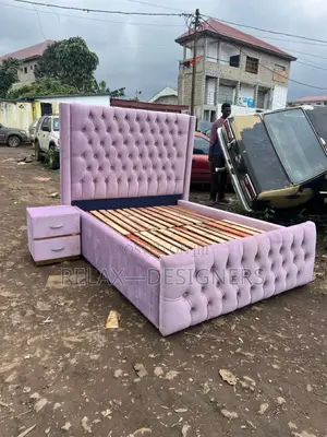 Pink Padded Bed  Tofted Design