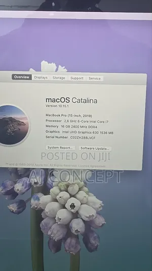 Laptop Apple MacBook Pro 2019 16GB Intel Core i7 SSD 256GB